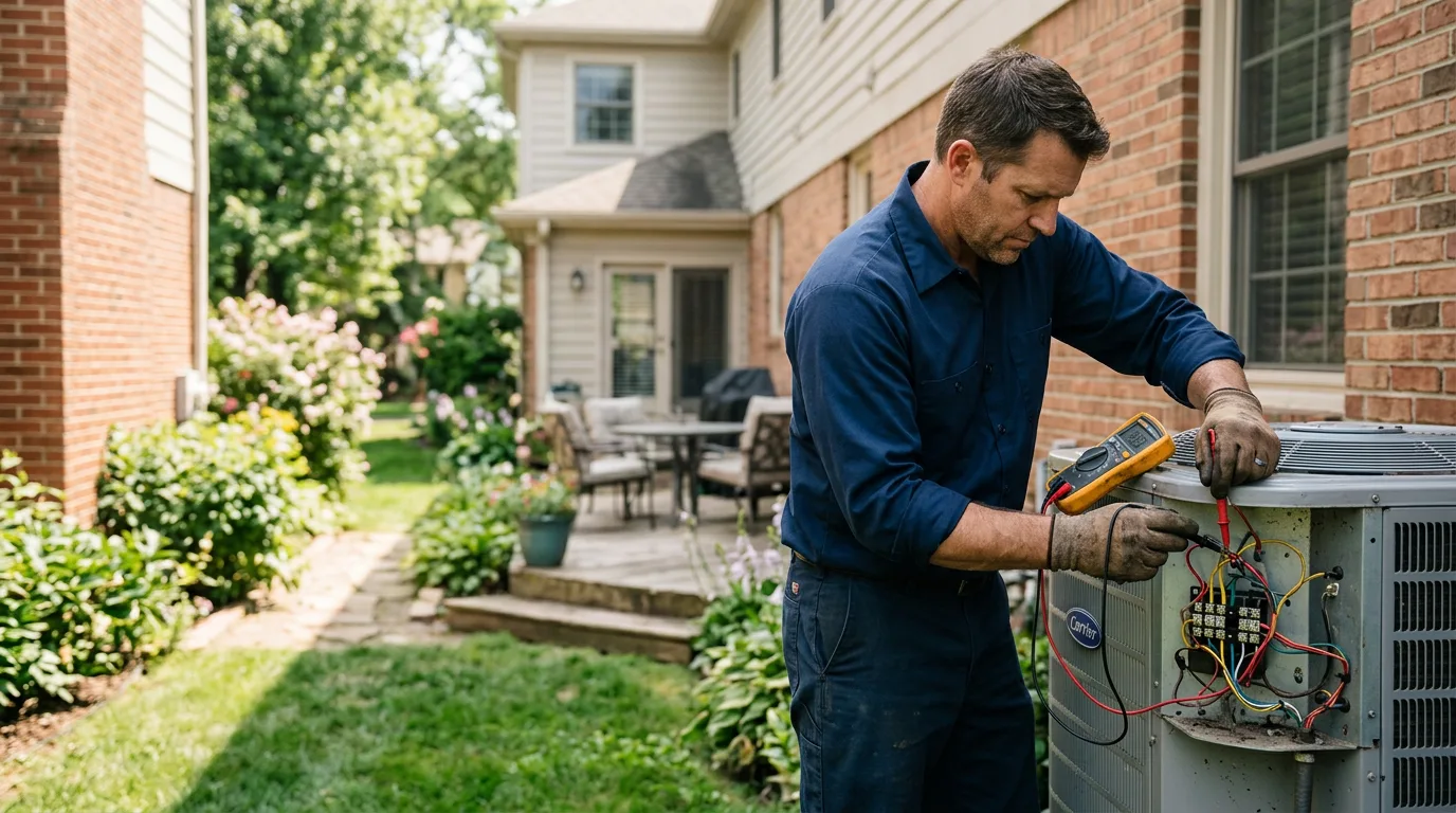 HVAC technician working near Skandia, MI